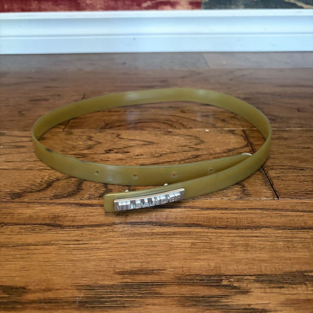 Vintage Jil Sander Belt Y2K 90s Yellow Buckle  25-28in